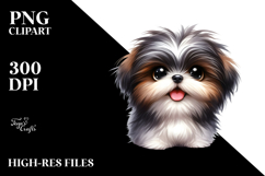 Cute Shih Tzu, Watercolor PNG Product Image 2