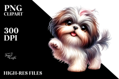Cute Shih Tzu, Watercolor PNG Product Image 2