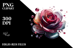 Glossy Rose Material Watercolor Splash Product Image 2