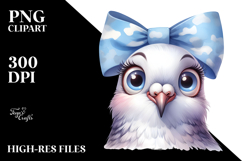 Dove Portrait Confused Goofy Clipart Product Image 2