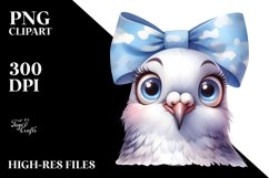 Dove Portrait Confused Goofy Clipart Product Image 1