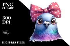 Dove Portrait Confused Goofy Clipart Product Image 1