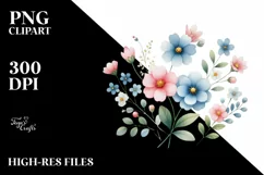 Cute Flower Watercolor PNG Product Image 2
