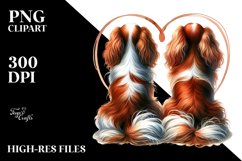 Cavalier King Charles Spaniel with Heart, PNG Product Image 2