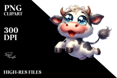 Cartoon Cow with Large Udder, PNG Product Image 2