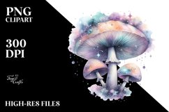 Mystical Mushroom,Watercolor Splash PNG Product Image 3