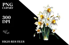Narcissus with Metallic Insertions, High-Res PNG Product Image 2