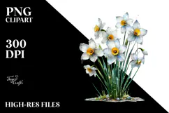 Narcissus with Metallic Insertions, High-Res PNG Product Image 2