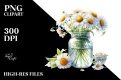 Large Daisy Jar | Clipart Product Image 2