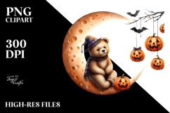 Bear Dressed for Halloween, PNG Product Image 2