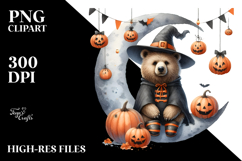 Bear Dressed for Halloween, PNG Product Image 2