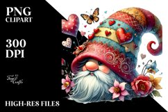 Detailed Valentines Gnome PNG Product Image 2