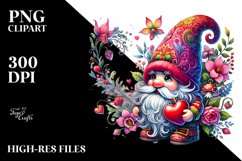 Detailed Valentines Gnome PNG Product Image 2