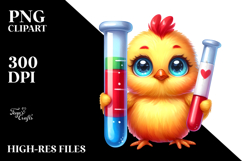 Vibrant Baby Chicken with Goofy Eyes, PNG Product Image 2