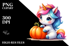 Enchanted Baby Unicorn Transparent PNG Product Image 2