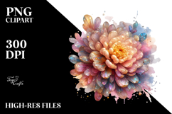 Shiny Marigold with Metallic Insertions PNG Product Image 2