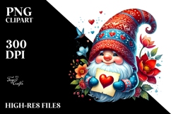 Valentines Gnome with Heart Sign PNG Product Image 2