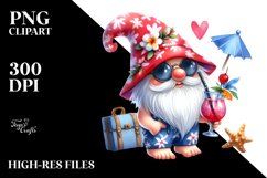 Gnome Drinking Cocktail PNG Product Image 2