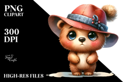 Bear Hat Shy Expressive Clipart Product Image 2