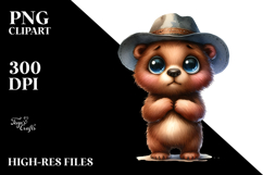 Bear Hat Shy Expressive Clipart Product Image 2