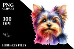 Watercolor Yorkshire Terrier Clipart Product Image 1