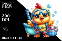 Cute Baby Chicken with Snorkel Set PNG Product Image 2