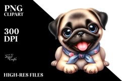 Happy Pug, Transparent PNG Product Image 2