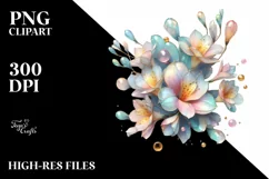 Abstract Shiny Freesia Clipart, High-Quality PNG Product Image 3