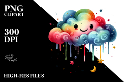 Colorful Whimsical Cloud in Watercolor Product Image 2