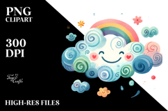 Colorful Cloud PNG Product Image 2