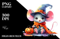 Cute Mouse Dressed for Halloween PNG Product Image 2