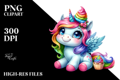 Cute Baby Unicorn, PNG Product Image 2