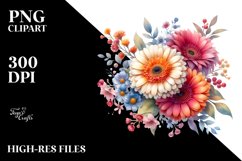 Colorful Gerbera PNG Product Image 3