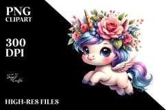 Cute Unicorn Jumping PNG Product Image 2