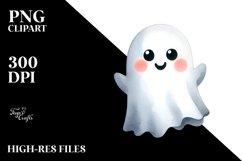 Simple Funny Ghost | Halloween Clipart Product Image 1