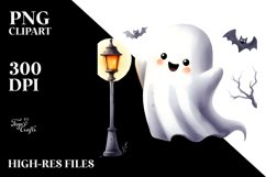 Simple Funny Ghost | Halloween Clipart Product Image 3