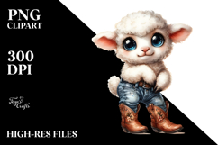Baby Lamb Watercolor Abstract Product Image 2