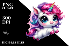 Vibrant Cute Unicorn Dancing, PNG Product Image 2