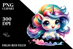 Vibrant Cute Unicorn Dancing, PNG Product Image 2