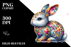 Colorful Bunny PNG Product Image 2