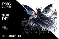 Gothic Fairy on Star PNG Product Image 2