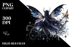Gothic Fairy on Star PNG Product Image 2