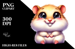 Watercolor Baby Hamster with Goofy Teeth | Clipart Product Image 2