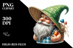 Gnome Digital Painting Beach Wear Clipart Product Image 1