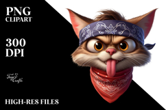 Goofy Cartoon Cat PNG Product Image 2