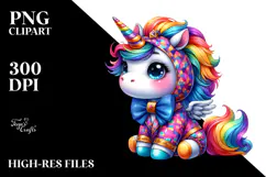 Cute Baby Unicorn, PNG Product Image 2