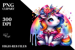 Dressed Unicorn in Style PNG Product Image 2