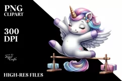 Baby Unicorn Gymnastics | Sublimation | Clipart Product Image 3
