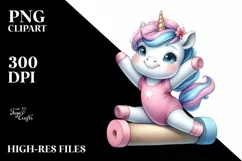 Baby Unicorn Gymnastics | Sublimation | Clipart Product Image 3