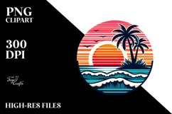 Retro Tropical Island Sunset, 20 oz Tumbler Product Image 2